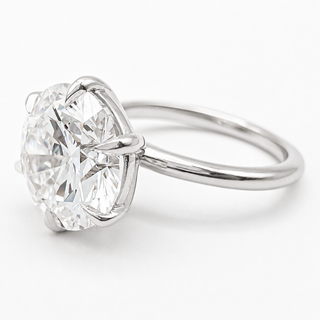 Round Brilliant 6 Prong Solitaire Ring – Lab Grown Diamond – 14K/18K White Gold