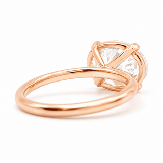 Oval Brilliant Solitaire Ring – Lab Grown Diamond – 14K/18K Rose Gold