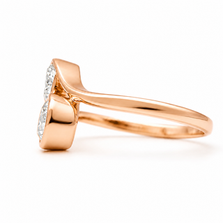 Round Brilliant 2 Stone Ring – Lab Grown Diamond – 14K/18K Gold