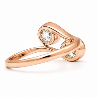 Round Brilliant 2 Stone Ring – Lab Grown Diamond – 14K/18K Gold
