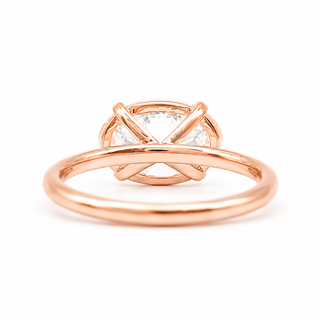Oval Brilliant Solitaire Ring – Lab Grown Diamond – 14K/18K Rose Gold