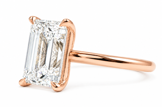 Emerald Cut Solitaire Ring – Lab-Grown Diamond – 14K/18K Gold