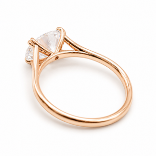 Oval Brilliant Solitaire Ring – Lab Grown Diamond – 14K/18K Rose Gold