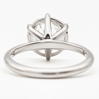 Round Brilliant 6 Prong Solitaire Ring – Lab Grown Diamond – 14K/18K White Gold