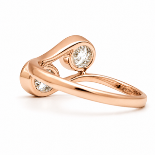 Round Brilliant 2 Stone Ring – Lab Grown Diamond – 14K/18K Gold