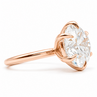 Round Brilliant 6 Prong Solitaire Ring – Lab Grown Diamond – 14K/18K Rose Gold