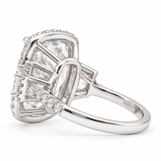 Cushion Brilliant 10.08 Carat Lab-Grown Diamonds Ring | IGI Certified | 7.52 Gram 14K White Gold