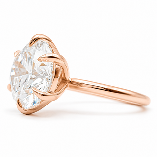 Round Brilliant 6 Prong Solitaire Ring – Lab Grown Diamond – 14K/18K Rose Gold