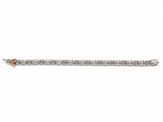 Round And Emerald Cut 32.50 Carat Lab-Grown Diamonds Bracelet | IGI Certified | 22.31 Gram 18K White Gold