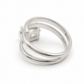 Oval Brilliant Spiral Solitaire Ring – Lab Grown Diamond – 14K/18K White Gold