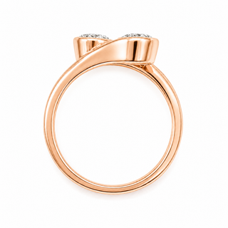 Round Brilliant 2 Stone Ring – Lab Grown Diamond – 14K/18K Gold