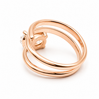Oval Brilliant Spiral Solitaire Ring – Lab Grown Diamond – 14K/18K Rose Gold
