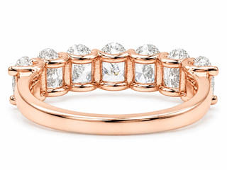 Oval Brilliant 7 Stone Crown Ring – Lab Grown Diamond – 14K/18K Gold