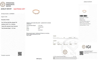 Eternity Ring 1.87 Carat Round Brilliant – Lab Grown Diamonds – 2.13 Gram 14K Rose Gold – 20 Side Stones
