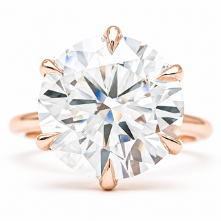 Round Brilliant 6 Prong Solitaire Ring – Lab Grown Diamond – 14K/18K Rose Gold