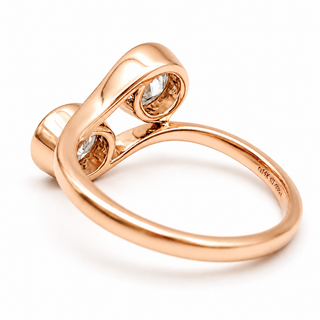 Round Brilliant 2 Stone Ring – Lab Grown Diamond – 14K/18K Gold