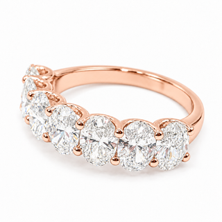 Oval Brilliant 7 Stone Crown Ring – Lab Grown Diamond – 14K/18K Gold