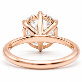 Round Brilliant 6 Prong Solitaire Ring – Lab Grown Diamond – 14K/18K Rose Gold
