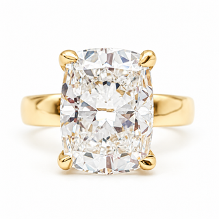 Cushion Brilliant Solitaire Ring – Lab-Grown Diamond – 14K/18K Gold
