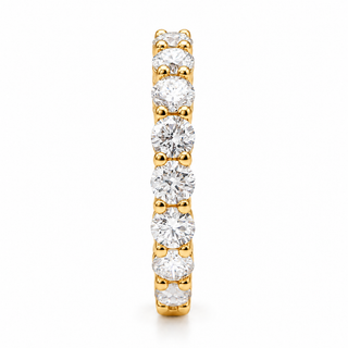 Round Brilliant Hoop Earrings – Lab Grown Diamonds – 14K/18K Gold - 15m"m