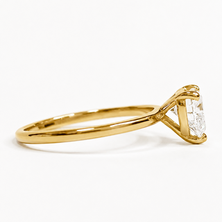 Heart Brilliant Solitaire Ring – Lab-Grown Diamond – 14K/18K Yellow Gold