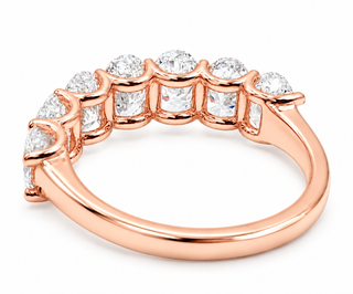 Oval Brilliant 7 Stone Crown Ring – Lab Grown Diamond – 14K/18K Gold