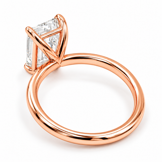 Emerald Cut Solitaire Ring – Lab-Grown Diamond – 14K/18K Gold