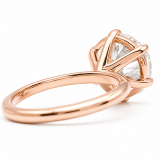 Round Brilliant 6 Prong Solitaire Ring – Lab Grown Diamond – 14K/18K Rose Gold