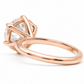 Round Brilliant 6 Prong Solitaire Ring – Lab Grown Diamond – 14K/18K Rose Gold