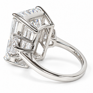 Emerald Cut 8.05 Carat Lab-Grown Diamonds Ring | IGI Certified | 6.22 Gram 18K White Gold
