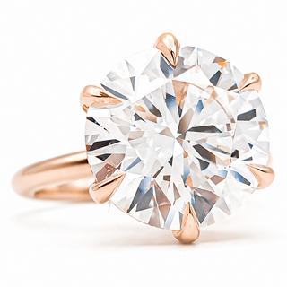 Round Brilliant 6 Prong Solitaire Ring – Lab Grown Diamond – 14K/18K Rose Gold