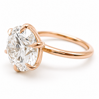 Round Brilliant 6 Prong Solitaire Ring – Lab Grown Diamond – 14K/18K Rose Gold