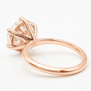 Round Brilliant 6 Prong Solitaire Ring – Lab Grown Diamond – 14K/18K Rose Gold
