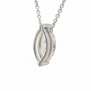 Marquise Brilliant – Lab Grown Diamond – 14K/18K White Gold – Solitaire Necklace