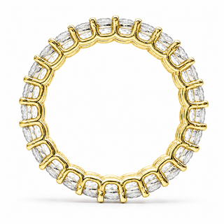 Round Brilliant 2 Row Eternity Ring – Lab Grown Diamond – 14K/18K Yellow Gold