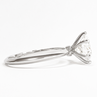 Round Brilliant 6 Prong Solitaire Ring – Lab Grown Diamond – 14K/18K White Gold