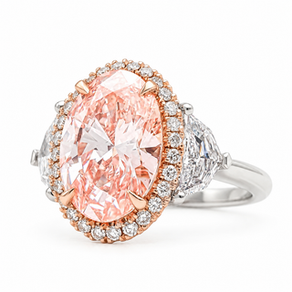 Oval Brilliant 4.37 Carat Lab-Grown Diamonds Ring | IGI Certified | 4.15 Gram 14K White Gold