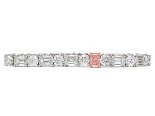 Round And Emerald Cut 32.50 Carat Lab-Grown Diamonds Bracelet | IGI Certified | 22.31 Gram 18K White Gold