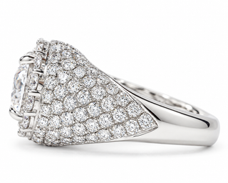 Round Brilliant 4.21 Carat Lab-Grown Diamonds Ring | IGI Certified | 5.90 Gram 14K White Gold