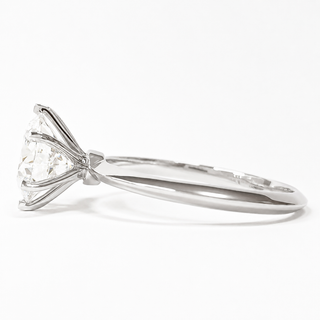 Round Brilliant 6 Prong Solitaire Ring – Lab Grown Diamond – 14K/18K White Gold