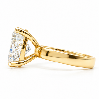Cushion Brilliant Solitaire Ring – Lab-Grown Diamond – 14K/18K Gold