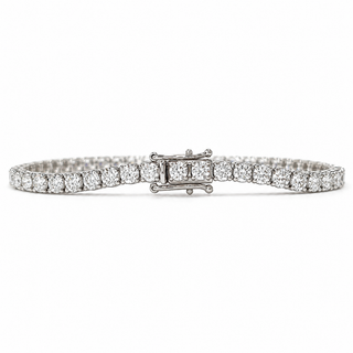 Tennis Bracelet – Lab Grown Diamonds – 14K/18K White Gold – Classic 4 Prong