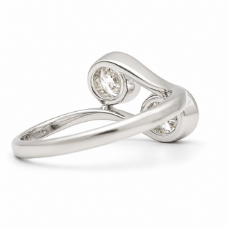 Round Brilliant 2 Stone Ring – Lab Grown Diamond – 14K/18K Gold