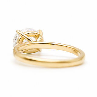 Oval Brilliant Pavé Ring – Lab Grown Diamond – 14K/18K Yellow Gold – 20 Side Stones