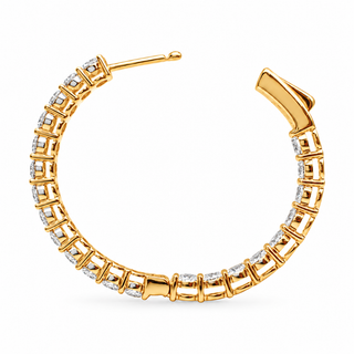 Round Brilliant Hoop Earrings – Lab Grown Diamonds – 14K/18K Gold - 20m"m