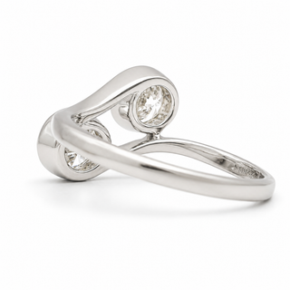 Round Brilliant 2 Stone Ring – Lab Grown Diamond – 14K/18K Gold