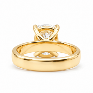 Cushion Brilliant Solitaire Ring – Lab-Grown Diamond – 14K/18K Gold
