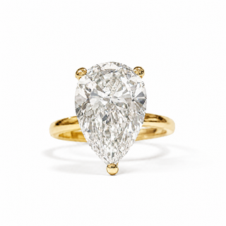 Pear Shape Solitaire Ring – Lab-Grown Diamond – 14K/18K Gold