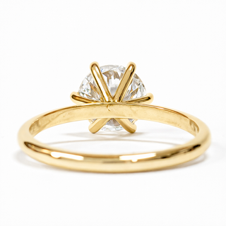 Round Brilliant 6 Prong Solitaire Ring – Lab Grown Diamond – 14K/18K Yellow Gold