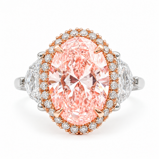 Oval Brilliant 4.37 Carat Lab-Grown Diamonds Ring | IGI Certified | 4.15 Gram 14K White Gold